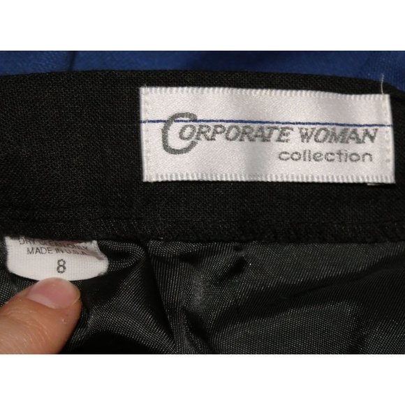 Wool Pencil skirt with pockets, Black, Women's Size 8 - Picture 5 of 9